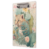 Ein Leopard hinter dem Busch-Brauch Klemmbrett (Links)