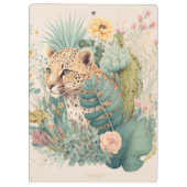 Ein Leopard hinter dem Busch-Brauch Klemmbrett (Rückseite)