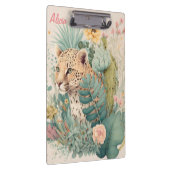 Ein Leopard hinter dem Busch-Brauch Klemmbrett (Rechts)