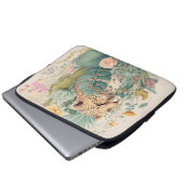 Ein Leopard hinter dem Busch-Brauch Laptopschutzhülle (Vorne Knopf)