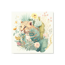 Ein Leopard hinter dem Busch-Brauch