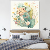 Ein Leopard hinter dem Busch-Brauch Leinwanddruck (Insitu (Schlafzimmer))