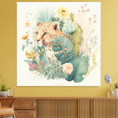 Ein Leopard hinter dem Busch-Brauch Leinwanddruck (Insitu (Wohnzimmer))