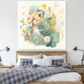 Ein Leopard hinter dem Busch-Brauch Leinwanddruck (Insitu (Schlafzimmer))