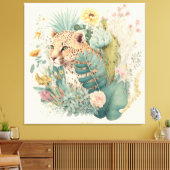 Ein Leopard hinter dem Busch-Brauch Leinwanddruck (Insitu (Wohnzimmer))