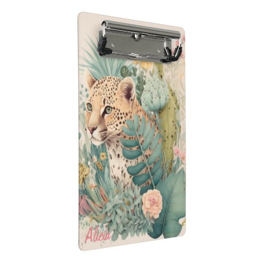 Ein Leopard hinter dem Busch-Brauch Mini Klemmbrett (Schrägansicht)