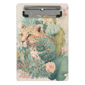 Ein Leopard hinter dem Busch-Brauch Mini Klemmbrett (Vorderseite)