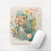 Ein Leopard hinter dem Busch-Brauch Mousepad (Mit Mouse)
