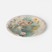 Ein Leopard hinter dem Busch-Brauch Pappteller (Schrägansicht)