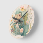 Ein Leopard hinter dem Busch-Brauch Runde Wanduhr (Winkel)