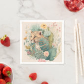 Ein Leopard hinter dem Busch-Brauch Serviette (Beispiel)