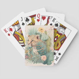 Ein Leopard hinter dem Busch-Brauch Spielkarten