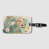 Ein Leopard hinter dem Busch Gepäckanhänger (Vorderseite (Horizontal))