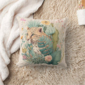 Ein Leopard hinter dem Busch Kissen (Decke)