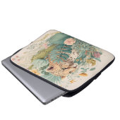 Ein Leopard hinter dem Busch Laptopschutzhülle (Vorne Knopf)