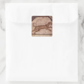 Ein Leopard Quadratischer Aufkleber (Tasche)