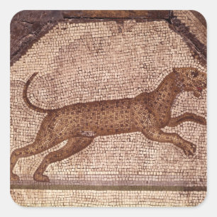 Ein Leopard Quadratischer Aufkleber
