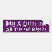 Ein lesbischer Autoaufkleber (Vorne)