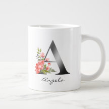 Ein Letter Silver Monogram Lila Green