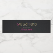 Ein letztes Party mit Bachelorette oder Hühner Wasserflaschenetikett (Einzelnes Label)