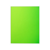 Ein leuchtend grünes rechteckiges Blatt wird angez Notizblock (Rotiert)