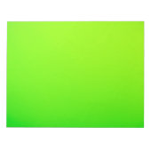 Ein leuchtend grünes rechteckiges Blatt wird angez Notizblock (Vorderseite)