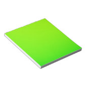 Ein leuchtend grünes rechteckiges Blatt wird angez Notizblock (angewinkelt)