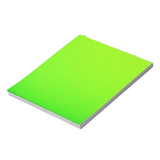 Ein leuchtend grünes rechteckiges Blatt wird angez Notizblock (Rotiert)