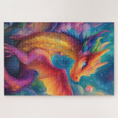 Ein leuchtender neonfarbener Drache Puzzle (Horizontal)
