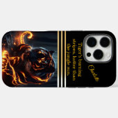 Ein leuchtender Tiger brüllt nachts. Case-Mate iPhone Hülle (Rückseite (Horizontal))