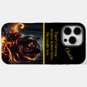 Ein leuchtender Tiger brüllt nachts. Case-Mate iPhone Hülle (Rückseite (Horizontal))