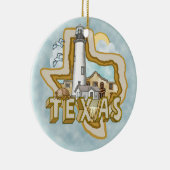 Ein Leuchtturm für Keramiken in Texas Keramik Ornament (Rechts)