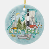 Ein Leuchtturm in New York Keramik Ornament (Vorne)