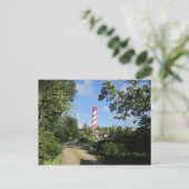Ein Leuchtturm vor dem Haus Postkarte (Stehend Vorderseite)