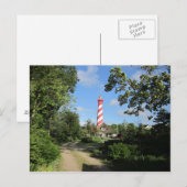 Ein Leuchtturm vor dem Haus Postkarte (Vorne/Hinten)