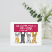 Ein Level übergeben Herzlichen Glückwunsch Postkarte (Stehend Vorderseite)