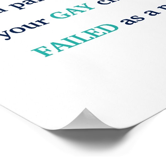 Ein LGBT-Pricing für Eltern mit schwuler Liebe Poster (Ecke)