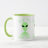 Ein LGM Personal-alien-Spaß UFOgeek-Spaß SETI Tasse (Links)