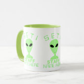 Ein LGM Personal-alien-Spaß UFOgeek-Spaß SETI Tasse (Vorderseite Links)