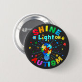 EIN Licht auf AUTISM Button (Vorne & Hinten)