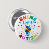 EIN Licht auf AUTISM Button (Vorne & Hinten)