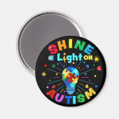 EIN Licht auf AUTISM Magnet (Vorderseite/Rückseite)