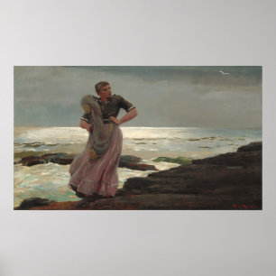 Ein Licht auf das Meer - Winslow Homer Kunstgedich Poster