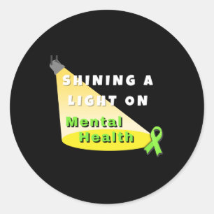 Ein Licht auf psychische Gesundheit - psychische G Runder Aufkleber