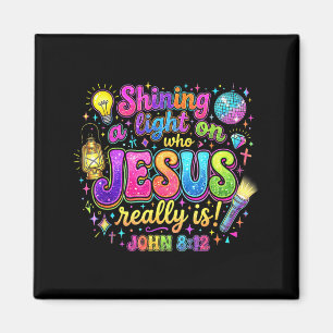 Ein Licht auf Wer Jesus VBS 2026 Urlaub werfen Magnet