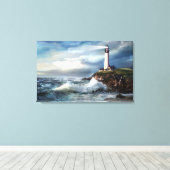 Ein Licht der Hoffnung, Pigeon Point Leuchtturm Leinwanddruck (Insitu (Holzboden))