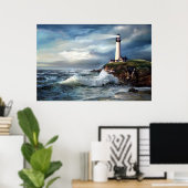 Ein Licht der Hoffnung, Pigeon Point Leuchtturm Poster (Heimbüro)