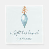 Ein Licht ist abgedämmt, Wasserfarbe Christlichen  Serviette (Vorderseite)