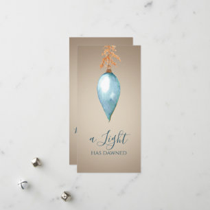 Ein Licht ist abgedämmt Watercolor Custom Christ Feiertagskarte