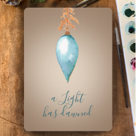 Ein Licht ist abgedämmt | Watercolor Custom Christ Feiertagskarte